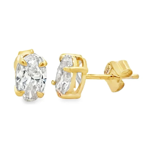 Oval Lab-Grown Diamond Earrings