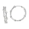 Heart Diamond Hoop Earrings