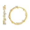Diamond Cluster Hoop Earrings