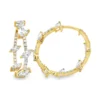 Marquise Diamond Hoop Earrings