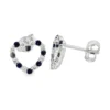 Heart Sapphire Stud Earrings