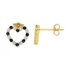 Heart Sapphire Diamond Earrings