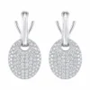 Pavé Diamond Oval Earrings