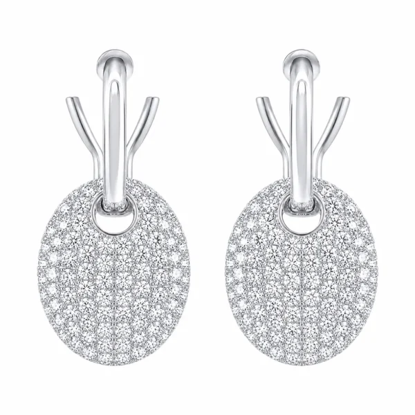 Pavé Diamond Oval Earrings
