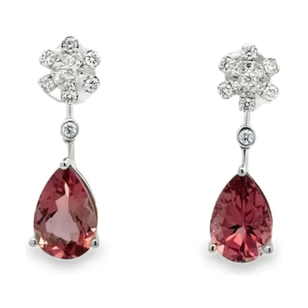 Pear Tourmaline Drop Earrings