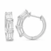 Emerald Cut Hoop Earrings