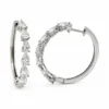 Pear Diamond Hoop Earrings