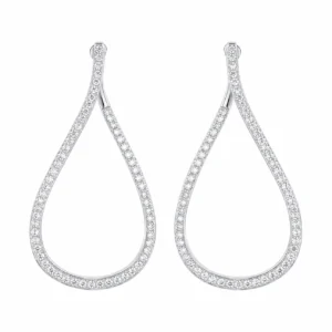 Teardrop Diamond Dangle Earrings