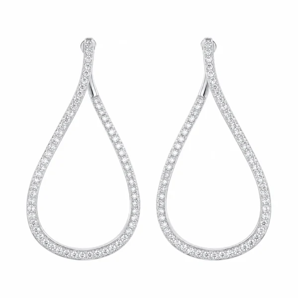 Teardrop Diamond Dangle Earrings