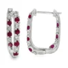 Ruby Diamond Hoop Earrings