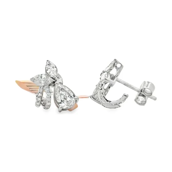 Cluster Diamond Stud Earrings