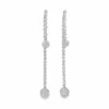 Diamond Line Dangle Earrings