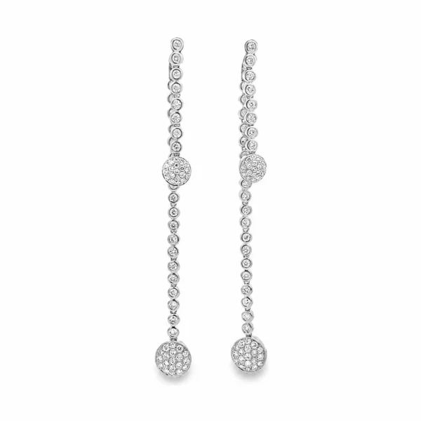 Diamond Line Dangle Earrings