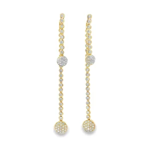 Diamond Linear Dangle Earrings