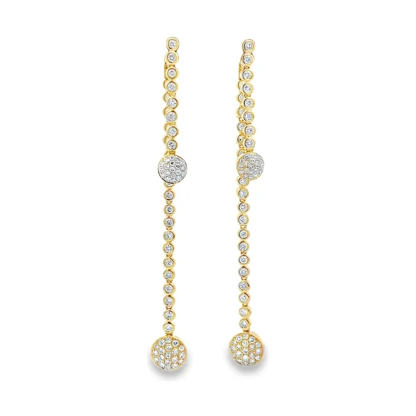 Diamond Linear Dangle Earrings