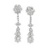 Floral Diamond Drop Earrings