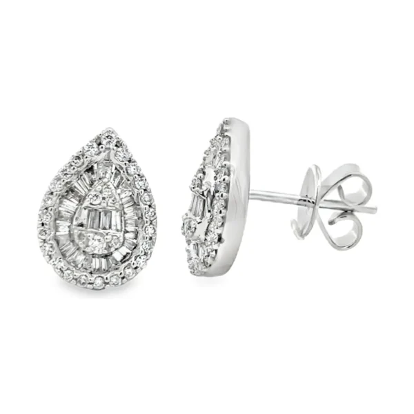 Pear Diamond Stud Earrings