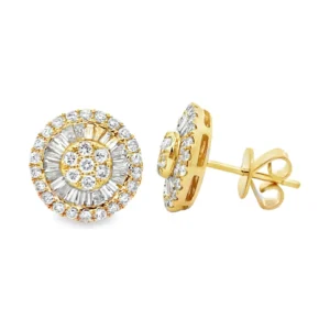 Diamond Halo Stud Earrings