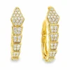 Diamond Snake Hoop Earrings