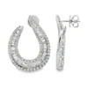 Diamond Horseshoe Dangle Earrings