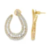 Diamond Horseshoe Dangle Earrings
