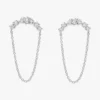 Diamond Chain Dangle Earrings