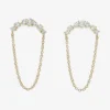 Diamond Chain Dangle Earrings