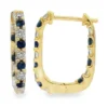 Sapphire Diamond Hoop Earrings