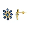 Sapphire Floral Cluster Earrings