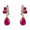 Pear Ruby Drop Earrings