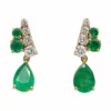 Pear Emerald Drop Earrings