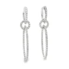 Diamond Circle Dangle Earrings