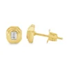Emerald Cut Diamond Studs