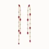 Ruby Diamond Drop Earrings