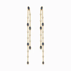 Marquise Gemstone Drop Earrings