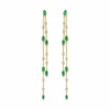 Emerald Diamond Drop Earrings