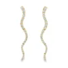 Wavy Diamond Dangle Earrings
