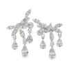 Diamond Cluster Dangle Earrings