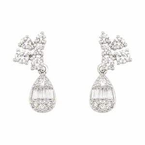 Teardrop Diamond Stud Earrings