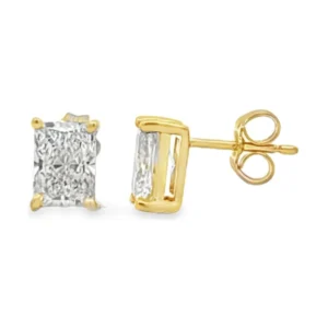 Radiant Diamond Stud Earrings