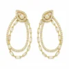 Teardrop Diamond Dangle Earrings