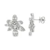 Floral Diamond Dangle Earrings