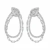 Diamond Teardrop Dangle Earrings