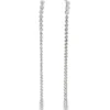Bezel Diamond Dangle Earrings