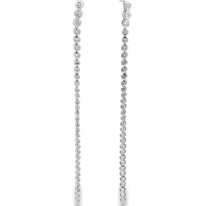 Bezel Diamond Dangle Earrings