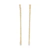 Diamond Bezel Dangle Earrings