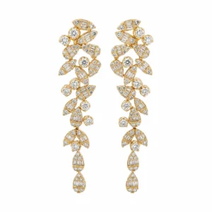 Diamond Cluster Dangle Earrings