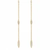 Diamond Chain Dangle Earrings