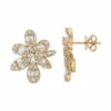 Floral Diamond Cluster Earrings