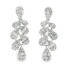 Diamond Cluster Drop Earrings